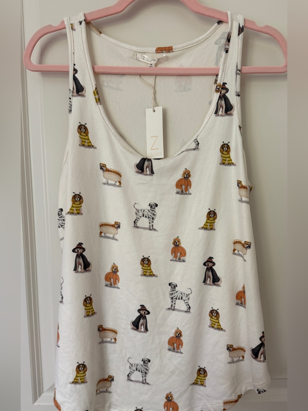 Z supply 2 piece set , Love Pup tank med and shorts in small new with tag